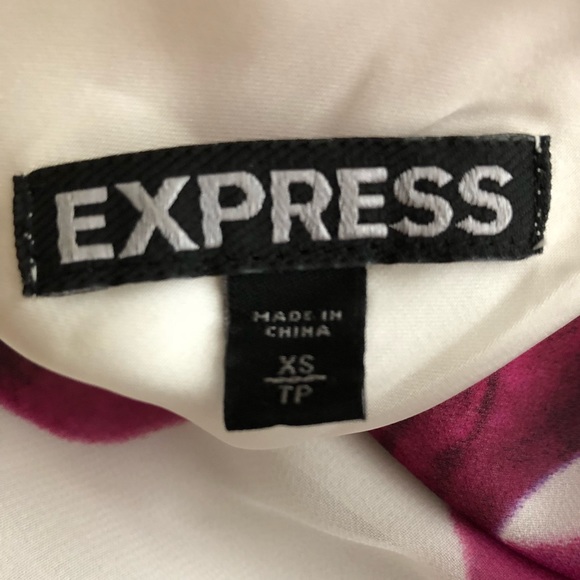 {Express} Floral Asymmetrical Hem Maxi Dress - Picture 4 of 6